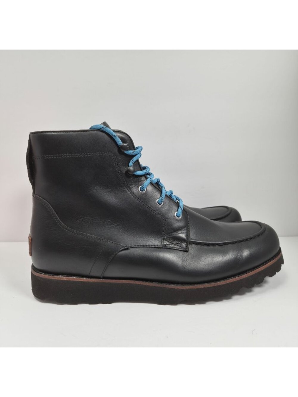 UGG Agnar Men's Black Leather Waterproof Boots S/N1017288 US Size 12